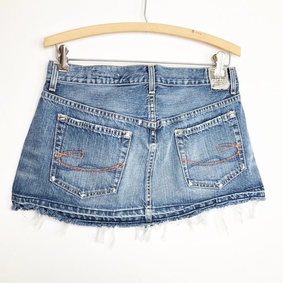 CHIP & pepper ultra distressed button fly mini denim skirt - Picture 8 of 12